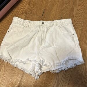 Primark White Jean Shorts